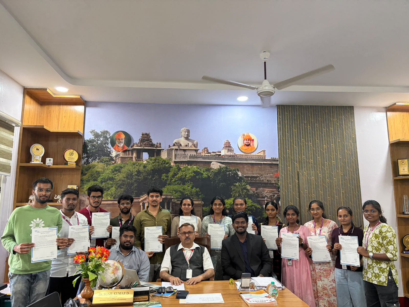 Shortlisted students for Tap Academy, Bangalore